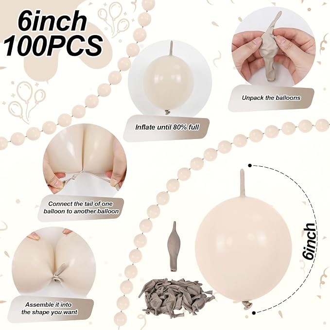 Beige Quick Link Balloons - Image 2