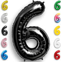 Black Number Balloon 6 Mylar Foil Balloons 40 inch by Unknown