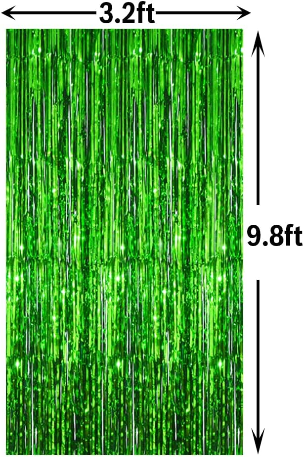 GOER 3.2 ft x 9.8 ft Metallic Tinsel Foil Fringe Curtains Party Photo Backdrop - Image 5
