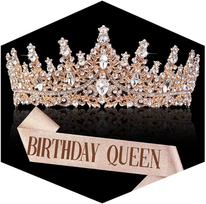 Fesciory Birthday Crown for Women, Adult Fit, Coming of Age Gifts & Halloween by Fesciory
