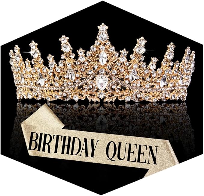 Fesciory Birthday Crown for Women, Adult Fit, Coming of Age Gifts & Halloween by Fesciory