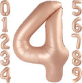 40 Inch Caramel Foil Number 4 Balloon by TNCDJKPA
