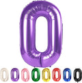 Big Number 0 Balloons Purple Birthday Party Decorations by Mluchee