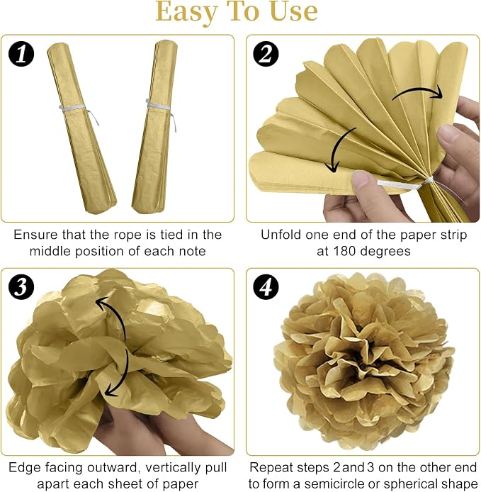 Turypaty Happy Wedding Anniversary Decorations Kit Supplies Black Gold | Large - Image 6