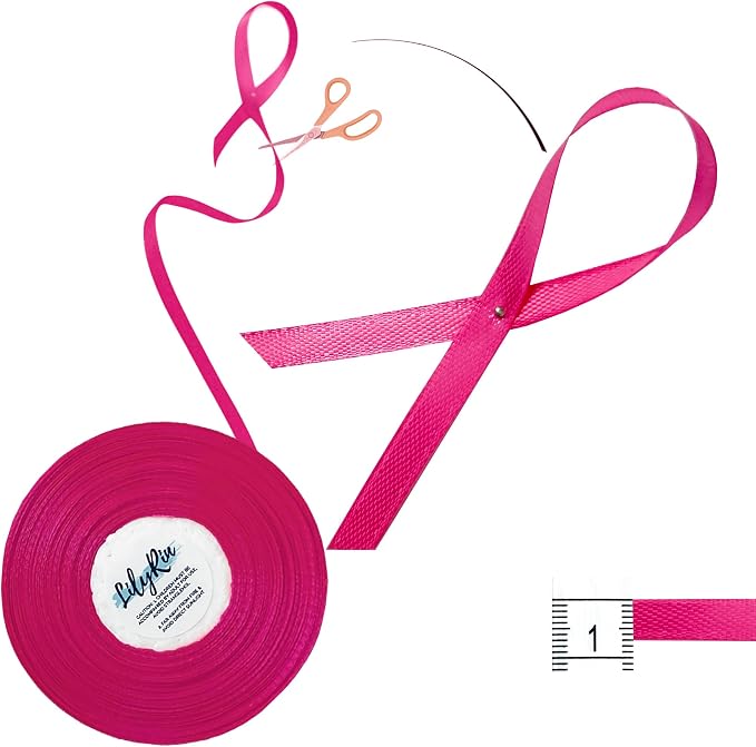 Hot Pink Ribbon 1/4 Inches 36 Yards Satin Roll Perfect - Image 4