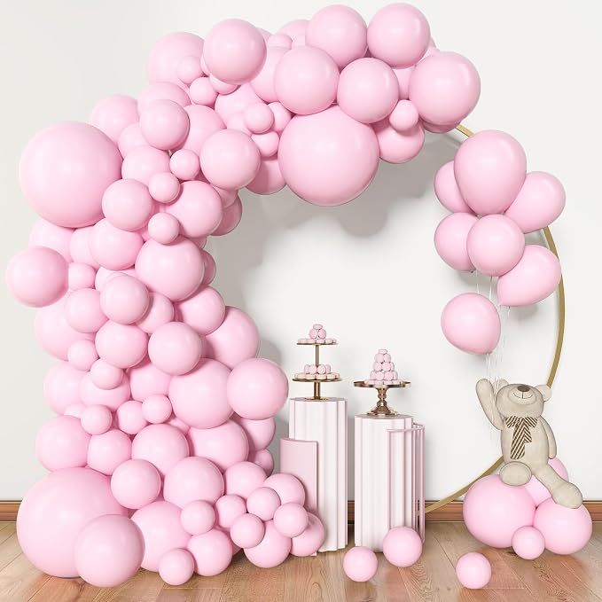 Amandir 153pcs Pink Balloons Arch Garland Kit Different Sizes | 18 12 10 5 Inch by Amandir
