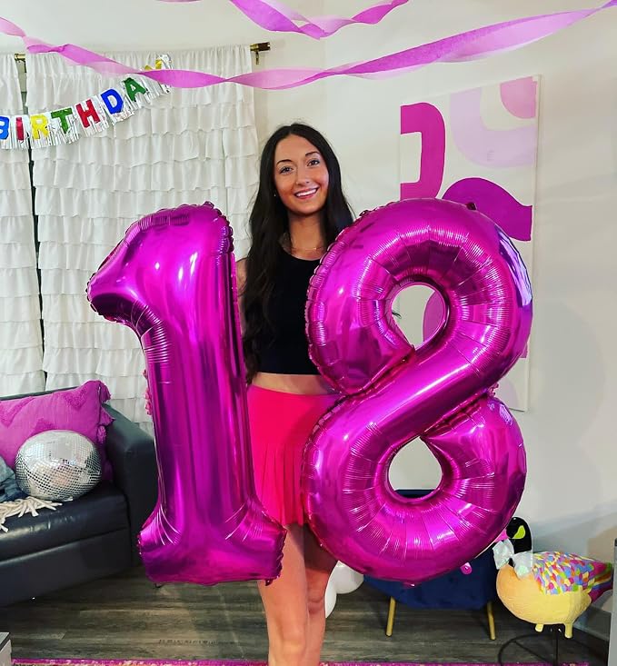 Rosy Purple Number 3 Balloon 40 Inch - Image 2