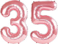 40 Inch Number 35 Balloons for 35th Birthday Party Decorations, 0-100 Jewelry by FOBELEC