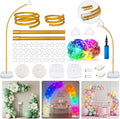 LED Balloon Arch Stand with Base 9.35FT/6FT Balloon Arch Frame by OurWarm