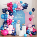 Blue Pink Balloon Garland Arch Kit by Unknown