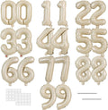 TONIFUL 20 Pcs Number Balloon 2 Set 16 Inch Caramel 0-9 Numbers Balloons | by TONIFUL