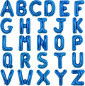TONIFUL Navy Blue Letter Balloons 2 Set 16 Inch A-Z Custom Alphabet Banner | 52 by TONIFUL