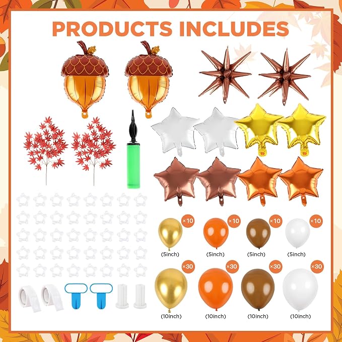 2 Set Adjustable Fall Balloon Column Stand Kit Thanksgiving Balloon Arch - Image 2