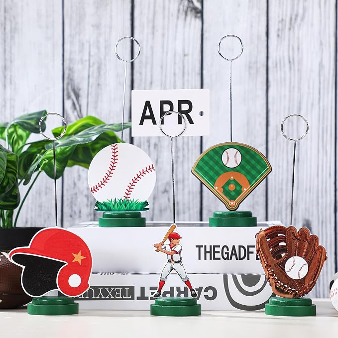RattanView 5 Pcs Baseball Photo Balloon Holder Table Centerpieces Holders - Image 4