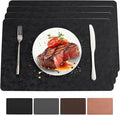 Vinyl Placemats Set of 4 Heat Resistant Easy Clean Non-Slip Place Mats by BxzanDya-LifeSmartMaker