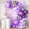 MEBAY Purple and Silver Balloon Garland Arch Kit by MEBAY