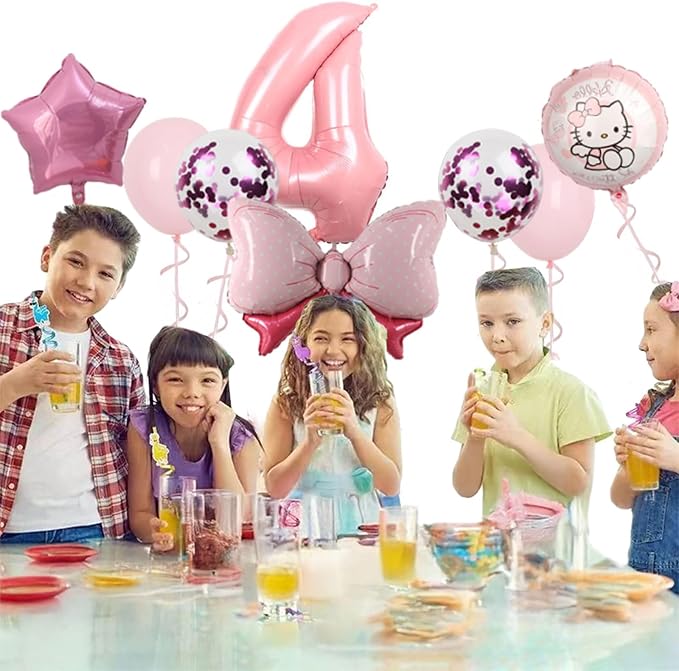 Cartoon Party Balloons, Cute Number 4 Balloon - Image 5