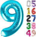 Light Blue Number 9 Balloon 40 Inch, 9th Birthday Decorations Men Women | Foil by IWERP