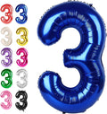Night Blue Number 3 Balloon 40 inch, 3rd Birthday Party Balloons Decorations | by Upgesy