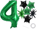 TONIFUL 4th Birthday Balloons Kit 40 Inch Dark Green Large Number 4 Balloon | by TONIFUL