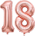 40 Inch Rose Gold 18 Number Balloons Giant 18 Balloons Rose Gold Birthday 18 by LHOAVWE