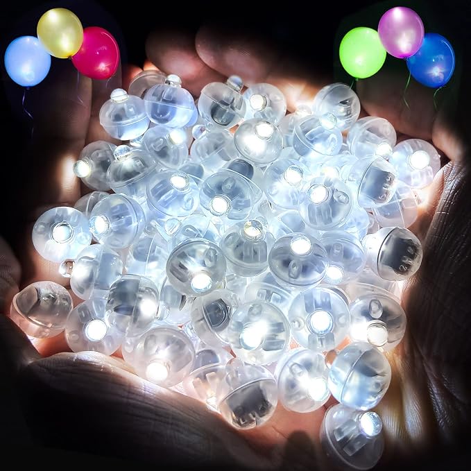 ZGWJ 50PCs White Balloon Lights Mini, Battery Powered, Long Standby Time by ZGWJ