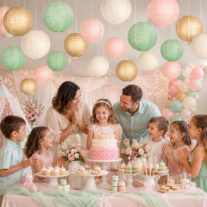 ADLGG 21 Pcs Paper Lanterns Decorative Sets - Image 5