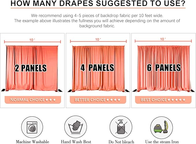 2 Panels Lake Blue Backdrop Curtain, 10 x 7 Feet Background Curtains for Parties, Weddings, Baby Showers, Bachelorette Halloween, Christmas Birthday Party Photoshoot Backdrop Curtains Decorations