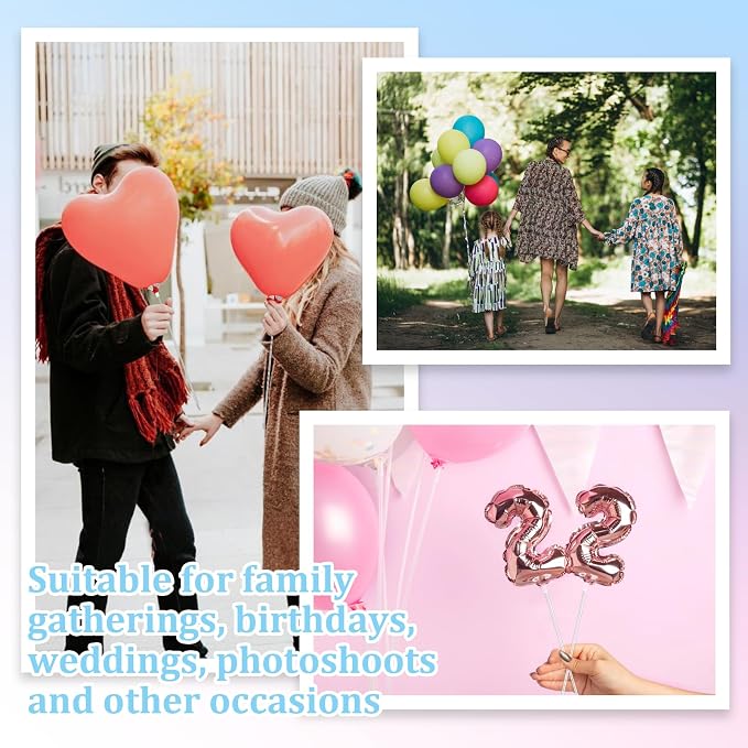 JJUNW 20 Pcs Balloon Sticks, Long Plastic Balloon Sticks - Image 6