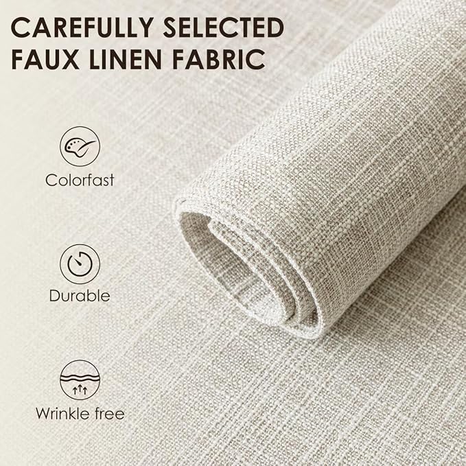 Placemats Set of 4, Bilayer Thickened Linen Place Mats Heat Resistant Machine - Image 3