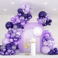 136-Pack Metallic Purple & Lavender Lilac Balloon Garland Kit | Dark/Light by ZizasAry