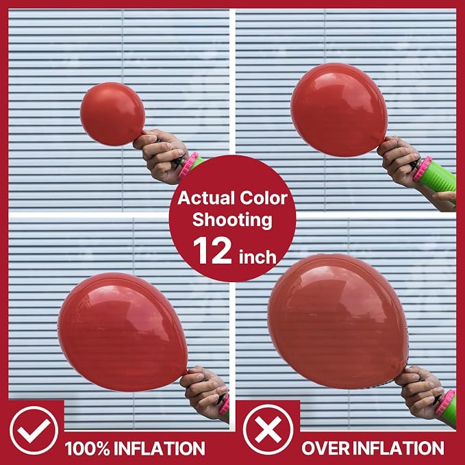 PartyWoo Burgundy Balloons 50pcs Dark Chestnut Red Maroon Color | Balloons - Image 5