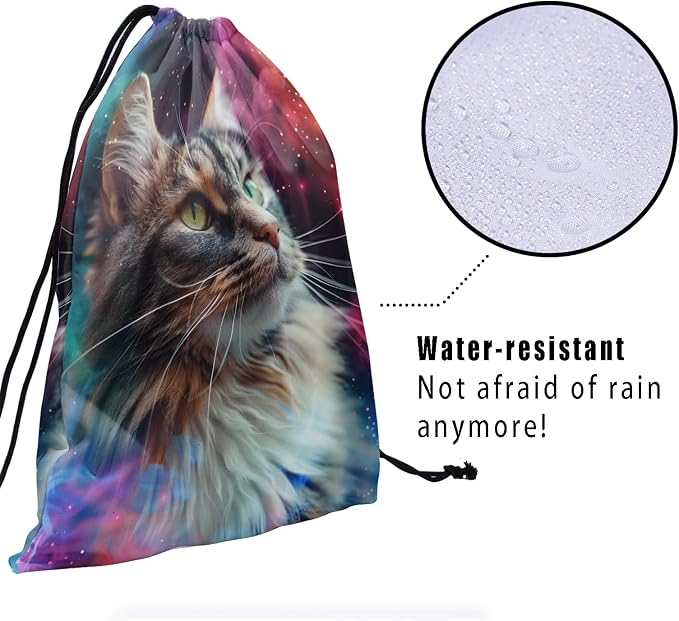 Lovely Cat Gymnastics Grip Bag Colorful Sky Gym String Bag - Image 4