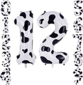 40 Inch Cow Print Number 12 Balloon by TNCDJKPA