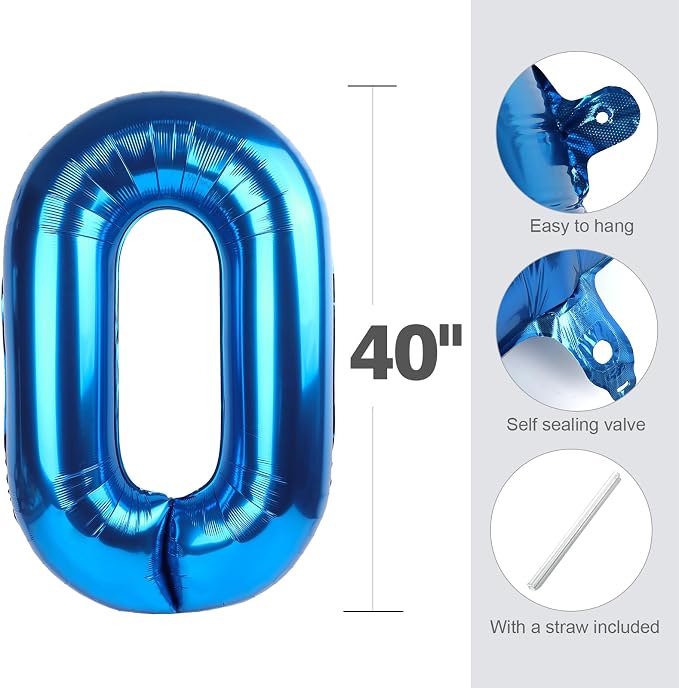 Number Balloons 50 Balloon 40 inch Dark Blue - Image 5