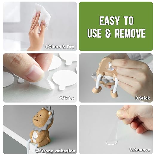 105Pcs Double Sided Adhesive Dots, 0.79" Clear Removable Sticky Adhesive - Image 4