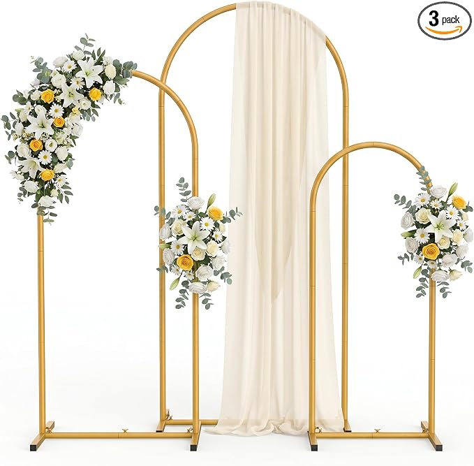 Metal Arch Backdrop Stand 3 Set, Party Decor by Unknown
