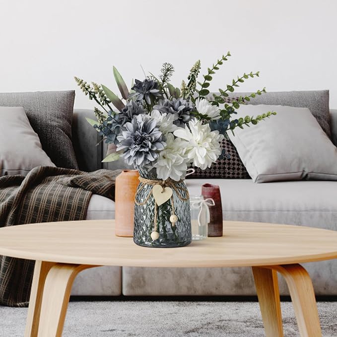 Leftover Fake Flowers in Vase, Faux Flowers in Vase, Table Centerpieces - Image 5