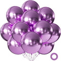 Metallic Purple Balloons 18 Inch 24 Pack Matte Helium Latex Round Balloons by KALOR