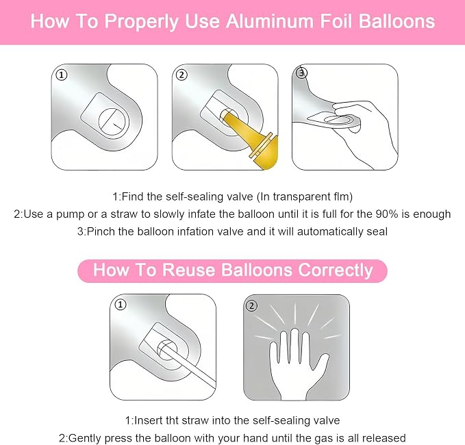 Bow Pink 3 Balloons, 40 Inch Giant Pink Bow Helium Foil Number 3 - Image 8