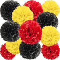 We Moment Black Red Yellow Paper Pom Poms Decorations by We+Moment