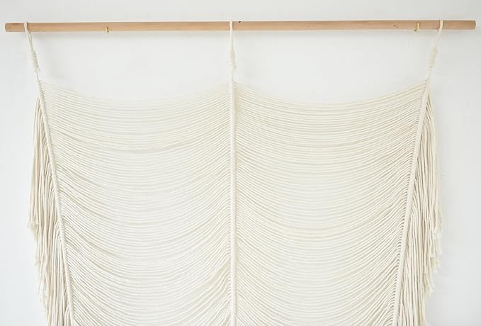 Macrame Curtain Handmade Boho Doorway Window Divider Fiber Art 41" W*75" L | - Image 7