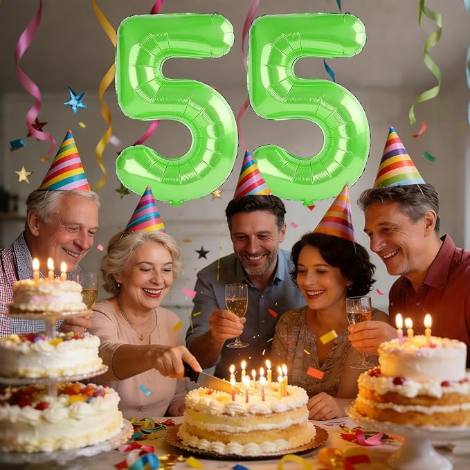 40 Inch Number 55 Balloons for 55th Birthday Party Decorations, 0-100 Fruit - Image 2