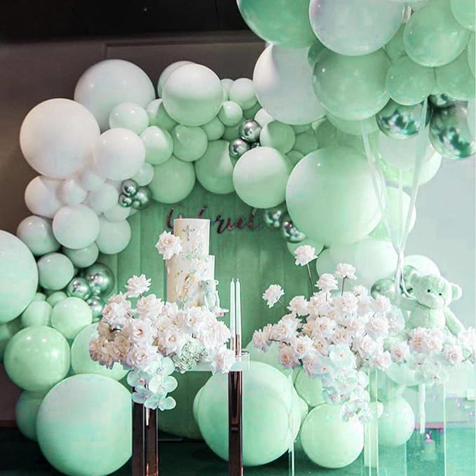 PartyWoo Light Green Balloons 50pcs Mint Pastel Peppermin Green Color | 5 Inch - Image 7