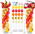 Kasyat 2 Set Fire Truck Party Balloon Column Stand Kit by Kasyat