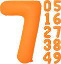 Orange Birthday Number 7 Balloon 40 inch Fluorescent Orange Number 7 | Helium by Exquisitehighqualitypartydecorationstomeetyoureveryneed%EF%BC%81