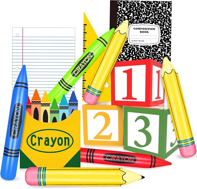 Back to Party Pencil Crayon Balloons Sets by Denylopro