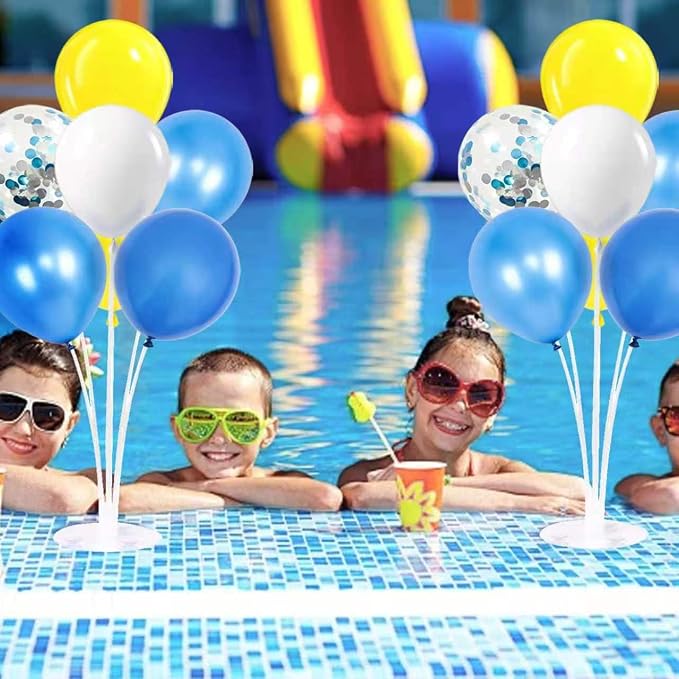 4 Sets Yellow and Blue Balloons Stand Kit - Image 4