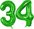 Number 34 Balloons for 34th Birthday Party Decorations, 0-100 Large No.34 by Joycard