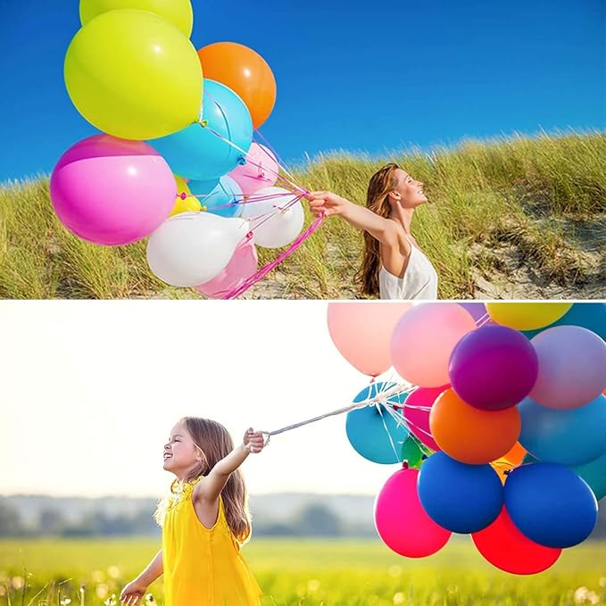 18 Inch Assorted Colors Big Balloon 12 Pack Large Latex Party Balloons Round - Image 2